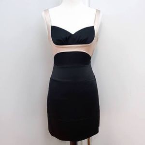 NWOT BCBG Maxazria Black Champagne dress
